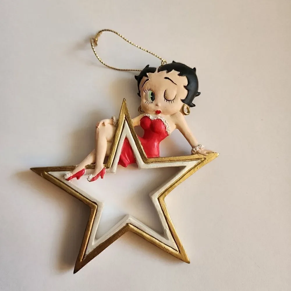 Set of Two Betty Boop Christmas Ornaments